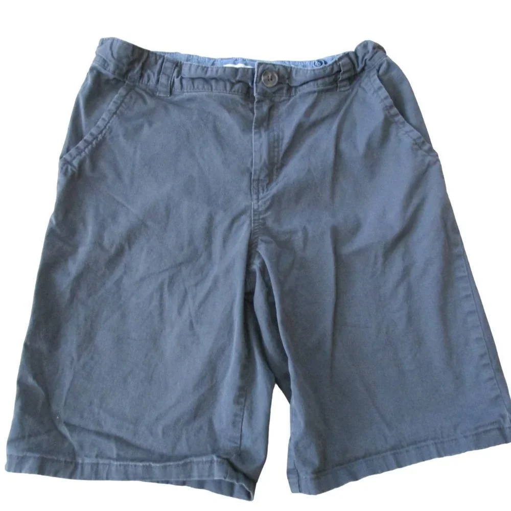 Cat & Jack Chino Shorts Youth Boys Size 16 Gray Elastic Adjustable Casual Bottom